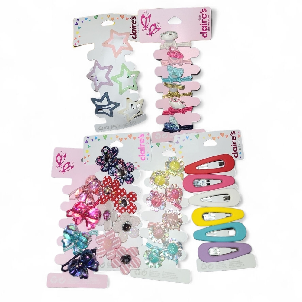Claire's 6 Sets Of Girl's Hair Accessories! Variety! 💕 NWT'S!